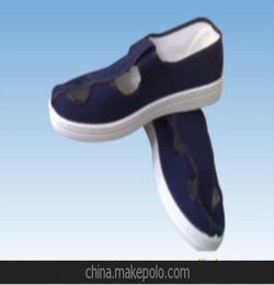 防静电四孔布面鞋 点塑底鞋套厂生产开发